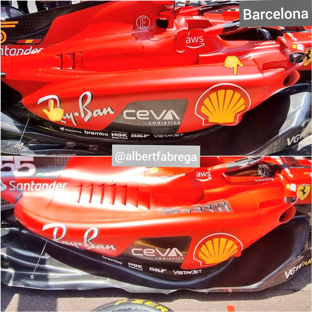 Noti- Deporte: Ferrari sorprende en Barcelona con unos pontones nuevos para el SF23