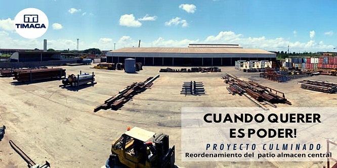 Juan Carlos Caiazza Grandolio | TIMACA: Reordenamiento de almacenaje del patio central&hellip; &iexcl;Un paso necesario!