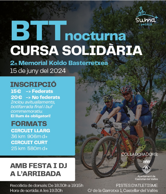 Noti- Deporte: El Memorial Koldo Basterretxea, una Pedalada Nocturna para recoger fondos solidarios