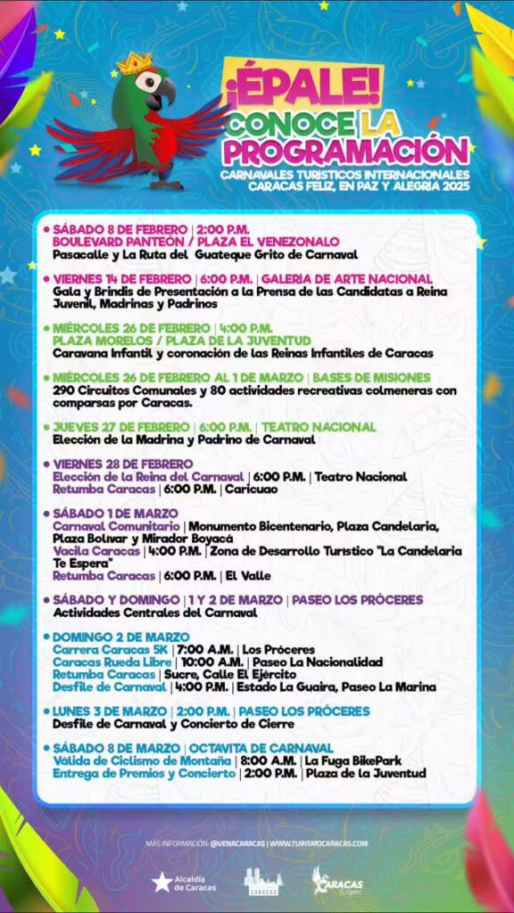 Williams Rivas | Caracas se llenó de color y alegría en el inicio de los Carnavales Turísticos Internacionales 2025 Williams Rivas | Caracas se llenó de color y alegría en el inicio de los Carnavales Turísticos Internacionales 2025