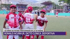 Ronald Acu&ntilde;a Jr dict&oacute; cl&iacute;nica deportiva en Petare