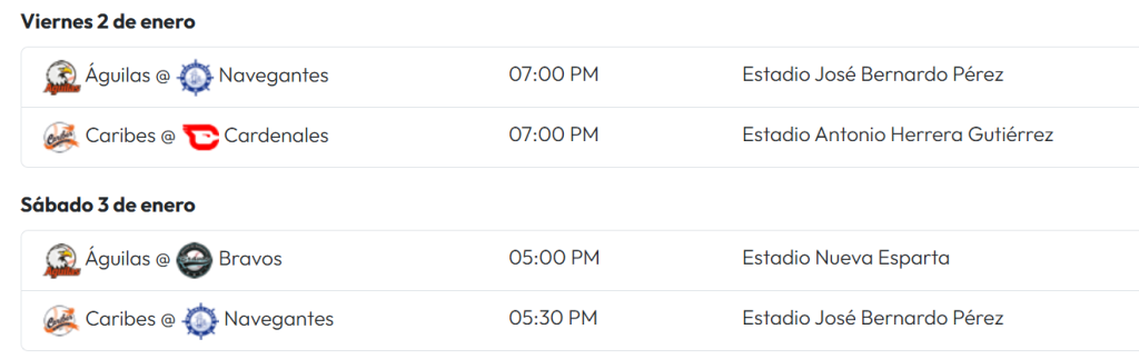 LVBP publica calendario del RR con juegos en el Monumental