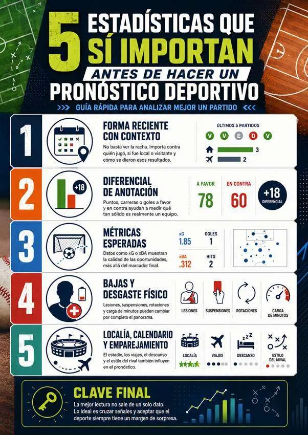 Cinco estadísticas que realmente importan antes de hacer un pronóstico deportivo Cinco estadísticas que realmente importan antes de hacer un pronóstico deportivo